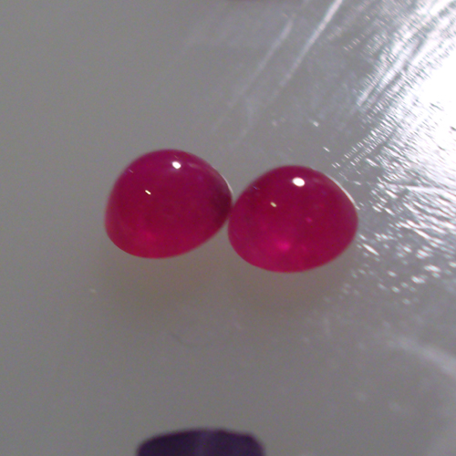 Fine Color Natural South East Asia Ruby Cab Pair 4 mm  Litnon.com