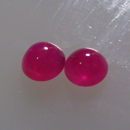 Fine Color Natural South East Asia Ruby Cab Pair 4 mm  Litnon.com