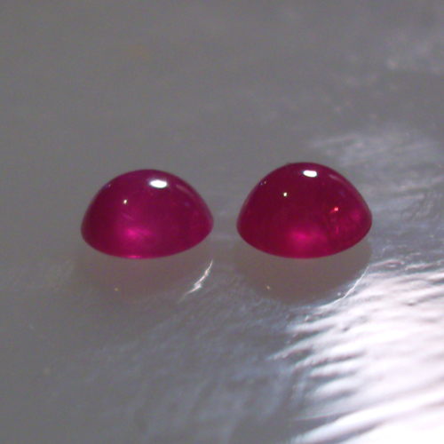 Fine Color Natural South East Asia Ruby Cab Pair 4mm  Litnon.com