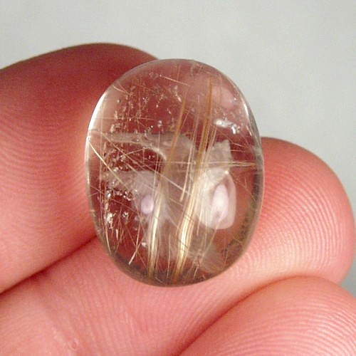 Hand Carved Humming Bird on Rutile Quartz 27.87 ct  Litnon.com