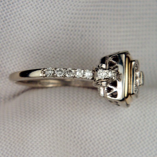 Antique ~ Vintage 18 kt European Cut Diamond Ring  Litnon.com