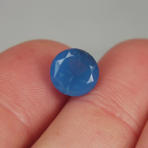 USA Cut Faceted Blue Chalcedony Turkey 3.22 carats Litnon.com