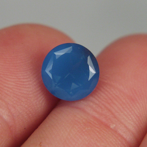 USA Cut Faceted Blue Chalcedony Turkey 3.22 carats Litnon.com