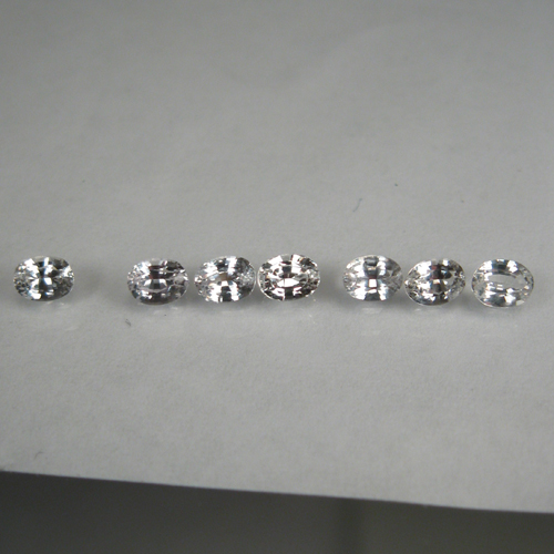Native Cut White Ceylon Sapphire Oval Lot  Litnon.com