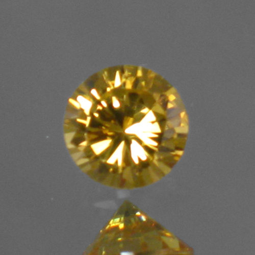 Fine Cutting Canary Yellow Cubic Zirconia Round  Litnon.com