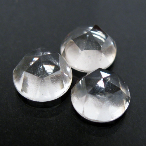 Old Style Rose Cut Cabs Natural White Quartz Brazil  Litnon.com