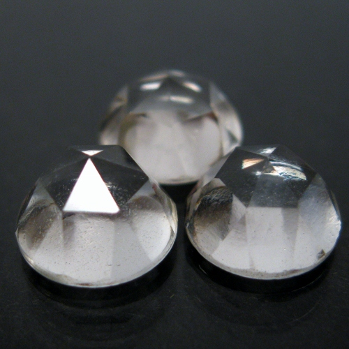 Old Style Rose Cut Cabs Natural White Quartz Brazil  Litnon.com