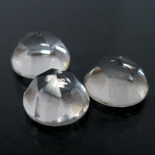 Old Style Rose Cut Cabs Natural White Quartz Brazil  Litnon.com