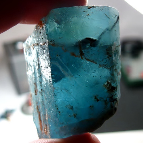 Rich Blue Terminated Aquamarine Crystal Afghanistan 155ct  Litnon.com