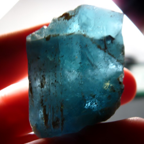 Rich Blue Terminated Aquamarine Crystal Afghanistan 155ct  Litnon.com