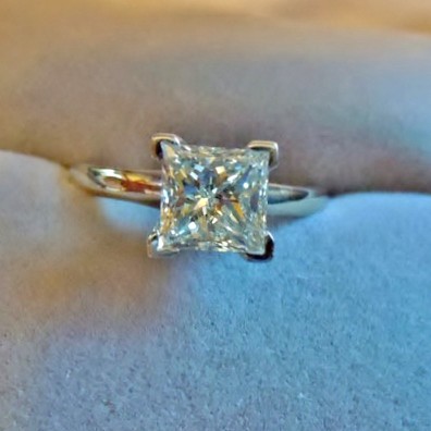 EGL Certified SI-2 F- G Color Princess Cut Diamond 1.50 ct  Litnon.com