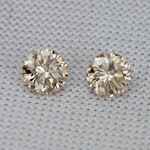 Matched Pair Top Light Brown Natural Diamond 0.80 ct  Litnon.com