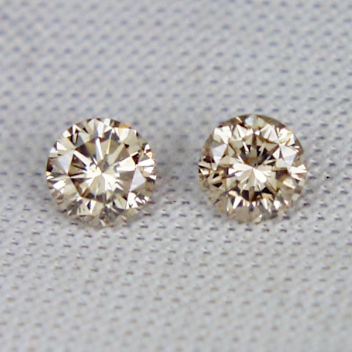 Matched Pair Top Light Brown Natural Diamond 0.80 ct  Litnon.com