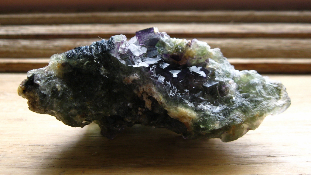 Green and Purple Terminated Fluorite Specimen Namibia  Litnon.com