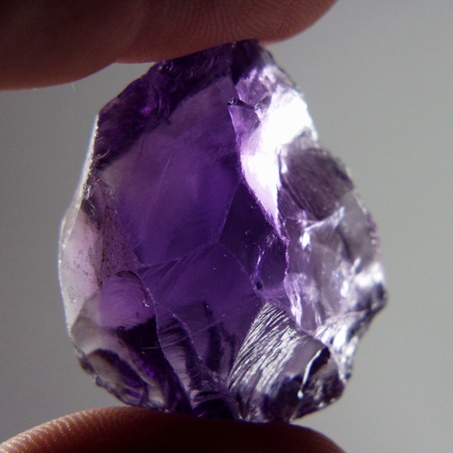 Big and Clean Amethyst High Facet Rough Brazil 96ct  Litnon.com