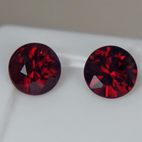 Quality Arizona Chrome Pyrope Ant Hill Garnet ~6mm Pair~  Litnon.com