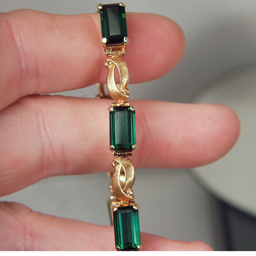 Quality Estate 14 Karat Brazil Green Tourmaline Bracelet GLI  Litnon.com