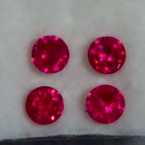 Fine Color and Bright Natural South East Asia Rubies 3.5mm 0.96 ct tw  Litnon.com