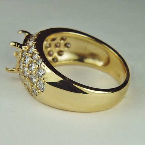 Estate Ladies 18 karat Pave Diamond Semi-Mount  Litnon.com