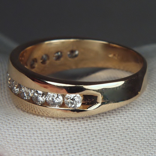 Estate Quality Channel Set Diamond Anniversary Band 14kt  Litnon.com