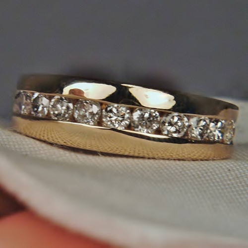 Estate Quality Channel Set Diamond Anniversary Band 14kt  Litnon.com