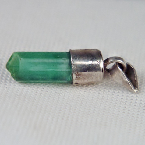 Hand Crafted S/S Tourmaline Crystal Pendant Afghanistan  Litnon.com