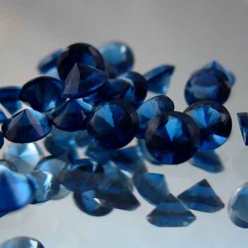 4 mm Matched Pair Lab Grown Sapphire Corrundum  Litnon.com