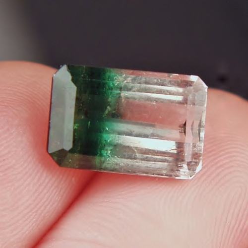 Collectors White - Green Bi-Color Tourmaline Brazil 8.28 ct  Litnon.com
