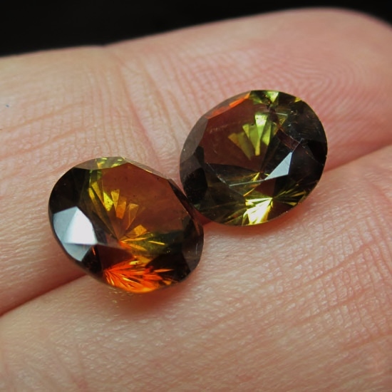 Ultra Rare Big Matched Andalusite Pair Brazil 6.44 ct  Litnon.com