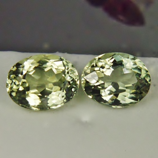 Matched Pair Rare Green Sillimanite India 4.40 ct  Litnon.com