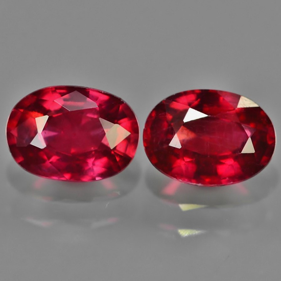 Matched Pair Treated Madagascar Rubies 2.21 ct  Litnon.com