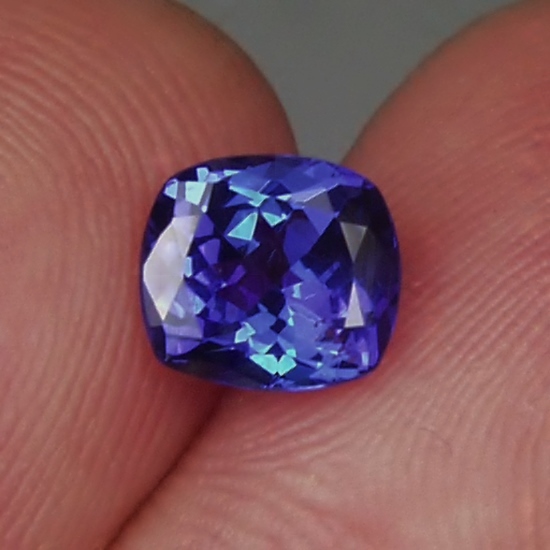 Color and Quality Cushion Cut Blue Tanzanite 1.57 ct  Litnon.com