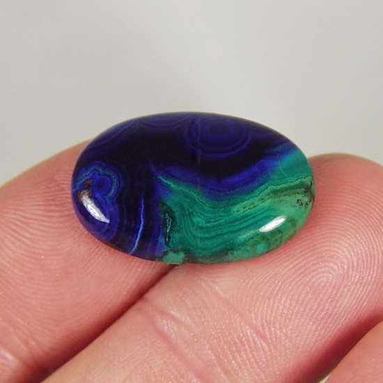 Superb Hard Azurite - Malachite Cabochon Congo 25 x 17 mm GLI  Litnon.com