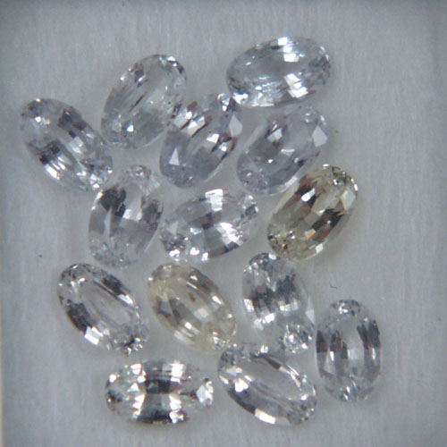 Bright and Clean Natural White Sapphire Lot Sri Lanka 4.68 ct  Litnon.com