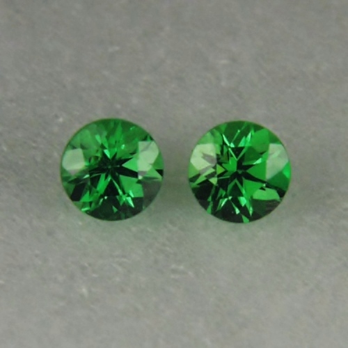 Color Matched Tsavorite Garnets 3.5 mm Pair Kenya  Litnon.com