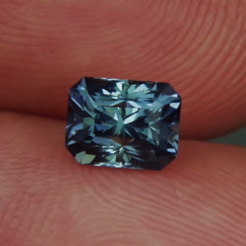  Unheated Hint of Green Steely Blue Montana Sapphire 1.47ct  Litnon.com