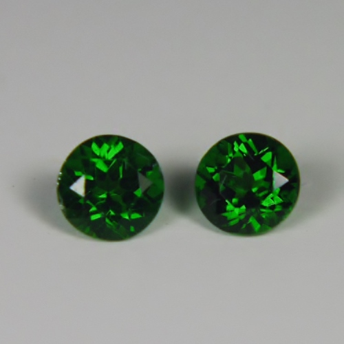  Extreme Green Matched Pair Siberian Chrome Diopside  Litnon.com