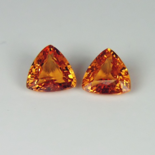 Ideal Color Mandarin Spessartite Garnet Pair Namibia 1.61 ct GL Litnon.com