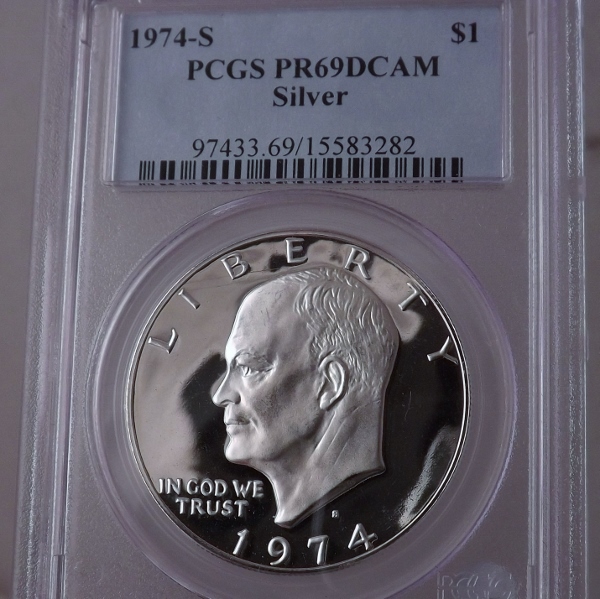  1974-S Silver Dollar Coin PR69DCAM 97433.69  Litnon.com