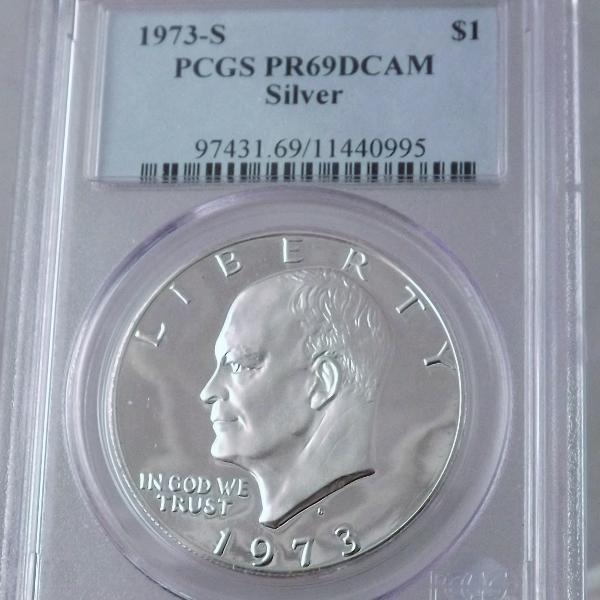  1973-S Silver Dollar Coin PR69DCAM  Litnon.com