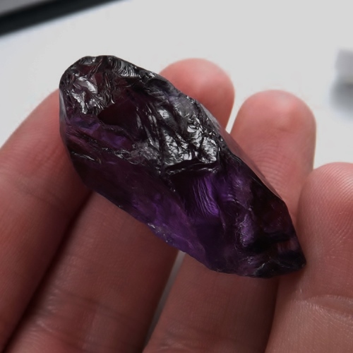 Old Stock Fine Color Zambian Amethyst Facet Rough 81.50 ct  Litnon.com
