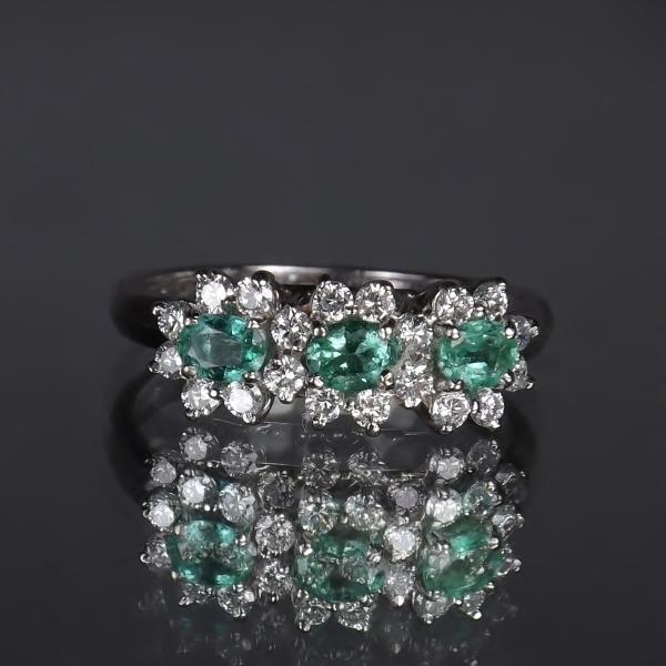 True Brazil Paraiba Tourmaline White Gold Diamond Ring GL Litnon.com