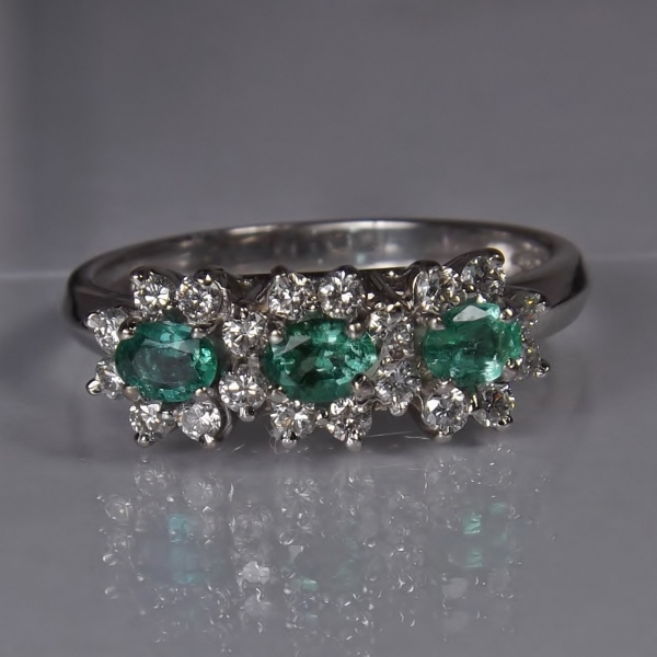 True Brazil Paraiba Tourmaline White Gold Diamond Ring GL Litnon.com