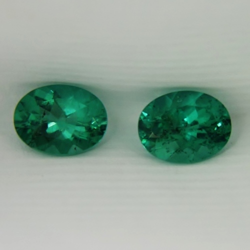 Special Green Cuprian Tourmaline Pair Mozambique 3.73 ct tw  Litnon.com