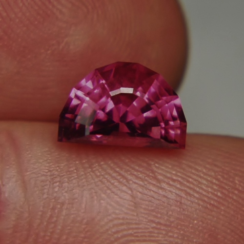 Color Pretty Pink 1/2 Moon Cut Tourmaline Nigeria 3.15 ct GLI PAID Litnon.com