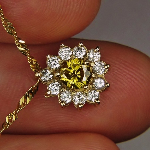 Special Price GIA Certified Natural Fancy Color Diamond Pendant  Litnon.com