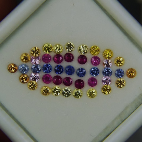 Bright Montana Sapphire South East Asia Ruby Multi - Color Suite 2.58 cts  Litnon.com
