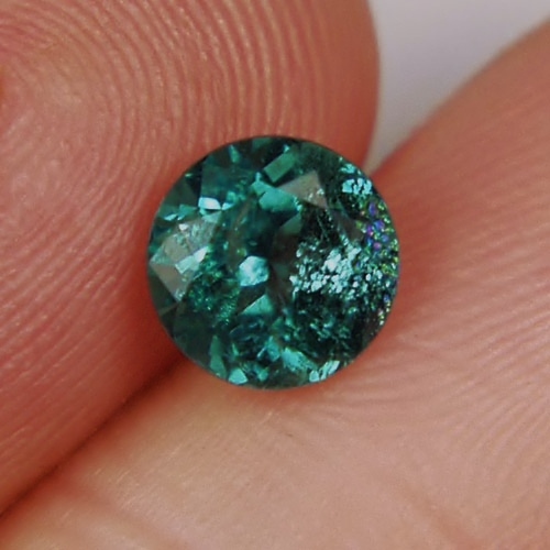 USA Cut Open Color Blue Green Afghan Tourmaline 1.45 ct GL Litnon.com
