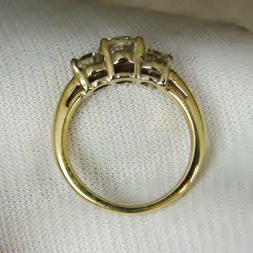 Estate Ladies I4 KT 3 Diamond Ring 1.20 ct tw  Litnon.com