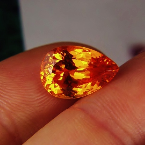 Old Stock True Namibian Mandarin Garnet Pair 13.47 ct tw GL Litnon.com